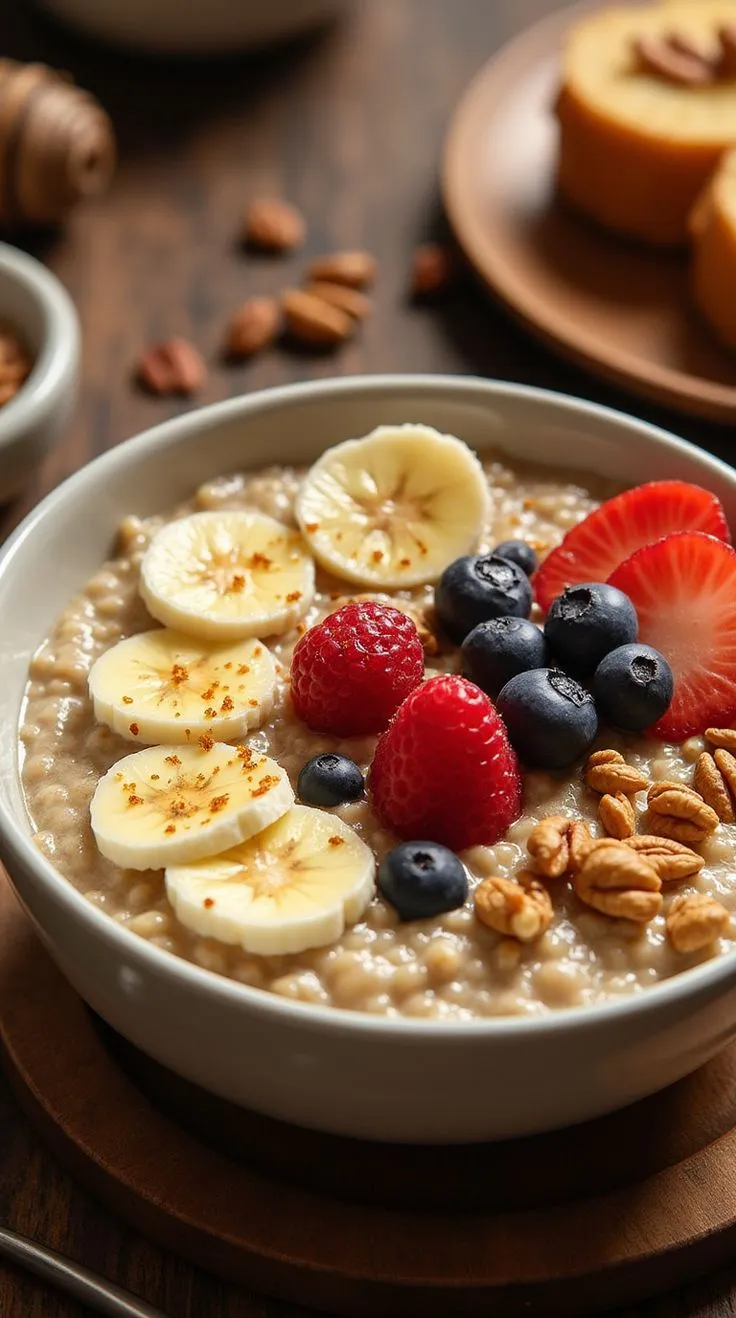 Avena cremosa con frutas